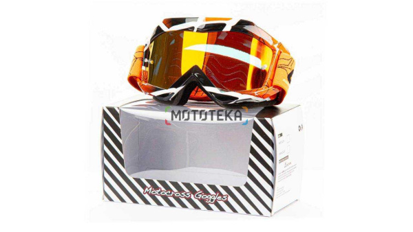 Мотоочки кроссовые GTX 5018 оранжевые Мотоочки кроссовые GTX 5018 оранжевые